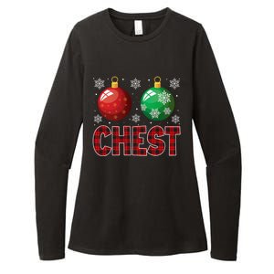 Chest Nuts Matching Chestnuts Funny Christmas Couples Chest Womens CVC Long Sleeve Shirt