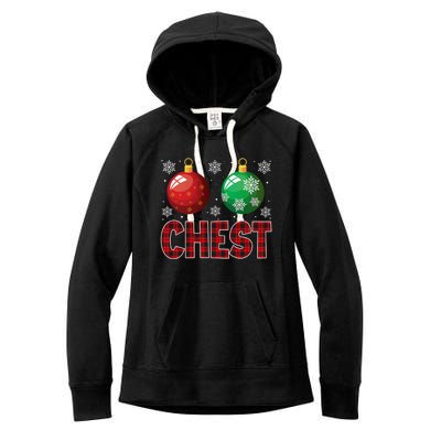 Chest Nuts Matching Chestnuts Funny Christmas Couples Chest Women's Fleece Hoodie