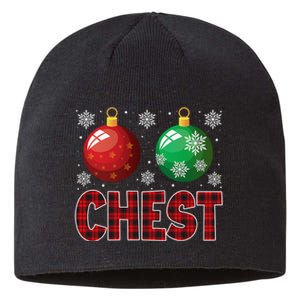 Chest Nuts Matching Chestnuts Funny Christmas Couples Chest Sustainable Beanie