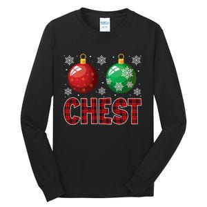 Chest Nuts Matching Chestnuts Funny Christmas Couples Chest Tall Long Sleeve T-Shirt