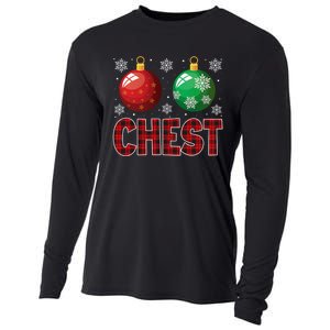 Chest Nuts Matching Chestnuts Funny Christmas Couples Chest Cooling Performance Long Sleeve Crew