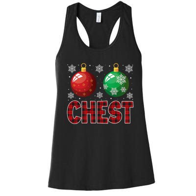 Chest Nuts Matching Chestnuts Funny Christmas Couples Chest Women's Racerback Tank