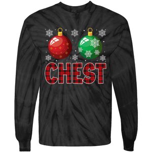 Chest Nuts Matching Chestnuts Funny Christmas Couples Chest Tie-Dye Long Sleeve Shirt