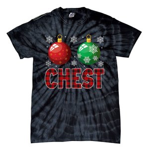 Chest Nuts Matching Chestnuts Funny Christmas Couples Chest Tie-Dye T-Shirt