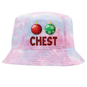 Chest Nuts Matching Chestnuts Funny Christmas Couples Chest Tie-Dyed Bucket Hat