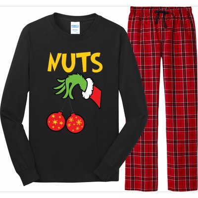 Chest Nuts Matching Chestnuts Funny Christmas Couples Nuts Long Sleeve Pajama Set