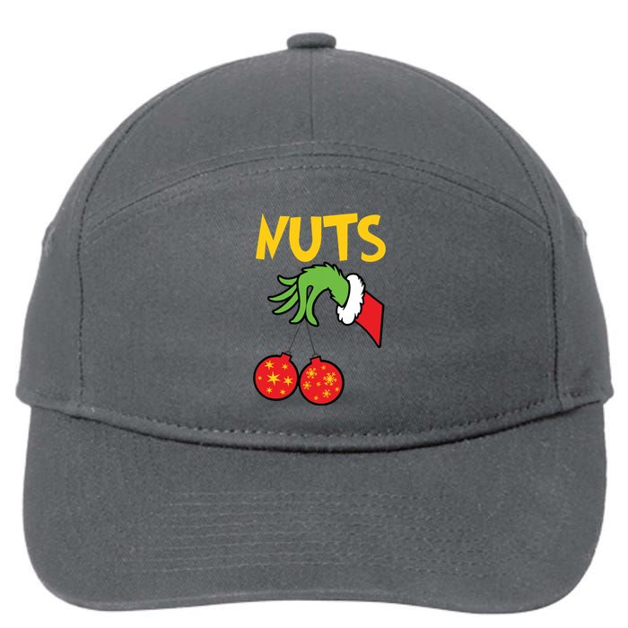 Chest Nuts Matching Chestnuts Funny Christmas Couples Nuts 7-Panel Snapback Hat