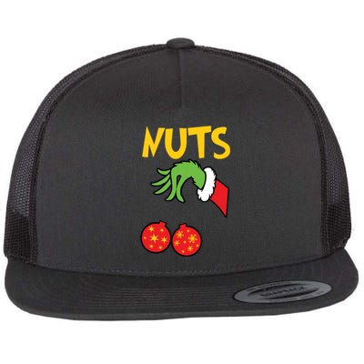 Chest Nuts Matching Chestnuts Funny Christmas Couples Nuts Flat Bill Trucker Hat