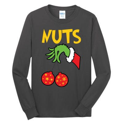 Chest Nuts Matching Chestnuts Funny Christmas Couples Nuts Tall Long Sleeve T-Shirt