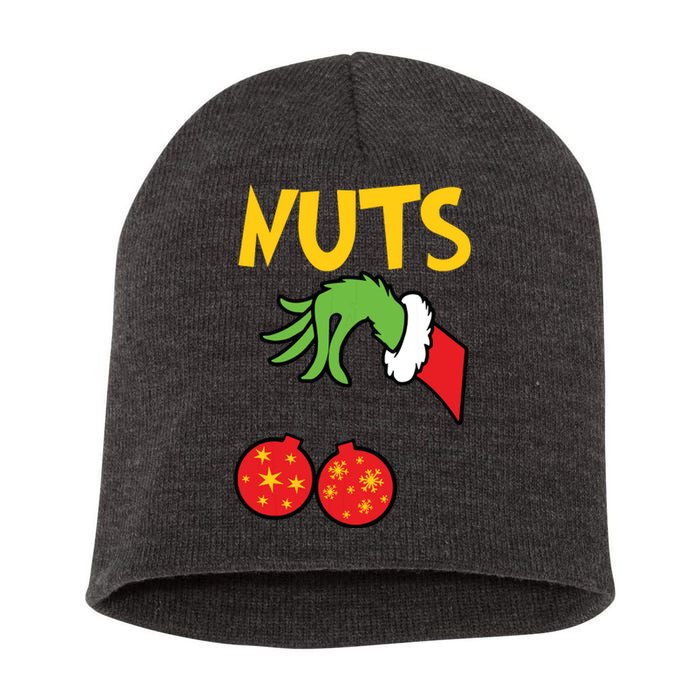 Chest Nuts Matching Chestnuts Funny Christmas Couples Nuts Short Acrylic Beanie