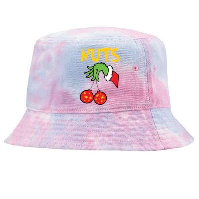 Chest Nuts Matching Chestnuts Funny Christmas Couples Nuts Tie-Dyed Bucket Hat