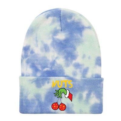 Chest Nuts Matching Chestnuts Funny Christmas Couples Nuts Tie Dye 12in Knit Beanie