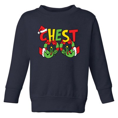 Chest Nuts Matching Chestnuts Funny Christmas Couples Nuts Toddler Sweatshirt