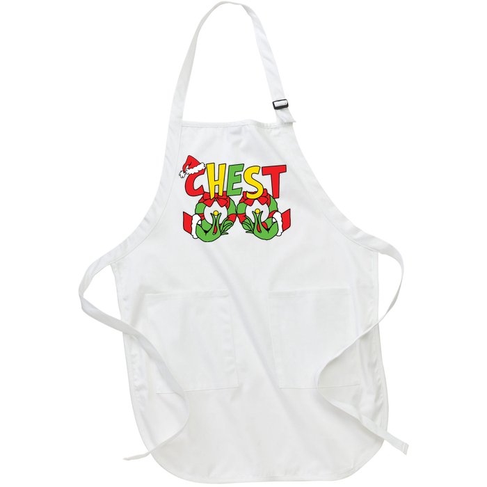 Chest Nuts Matching Chestnuts Funny Christmas Couples Nuts Full-Length Apron With Pockets