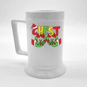 Chest Nuts Matching Chestnuts Funny Christmas Couples Nuts Beer Stein