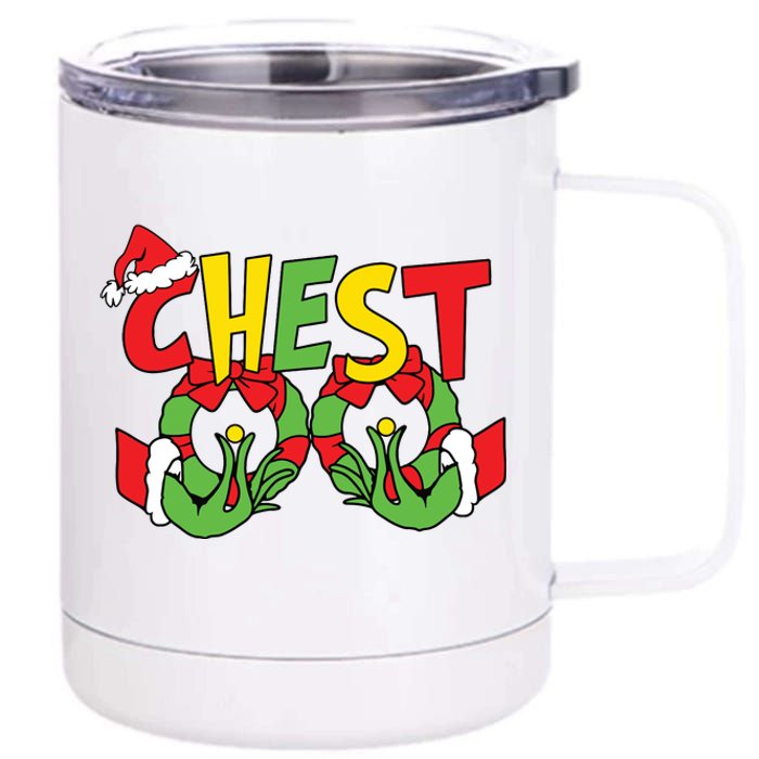 Chest Nuts Matching Chestnuts Funny Christmas Couples Nuts 12 oz Stainless Steel Tumbler Cup