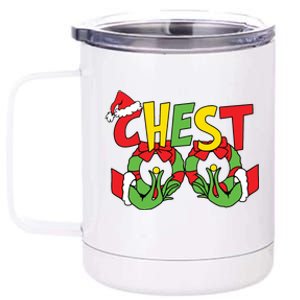 Chest Nuts Matching Chestnuts Funny Christmas Couples Nuts 12 oz Stainless Steel Tumbler Cup