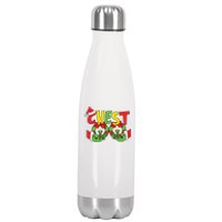 Chest Nuts Matching Chestnuts Funny Christmas Couples Nuts Stainless Steel Insulated Water Bottle