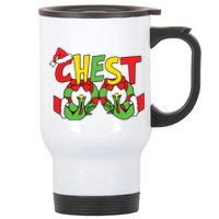 Chest Nuts Matching Chestnuts Funny Christmas Couples Nuts Stainless Steel Travel Mug