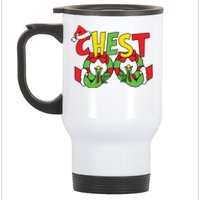 Chest Nuts Matching Chestnuts Funny Christmas Couples Nuts Stainless Steel Travel Mug