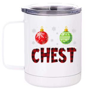 Chest Nuts Matching Chestnuts Funny Christmas Couples Chest Cute 12 oz Stainless Steel Tumbler Cup