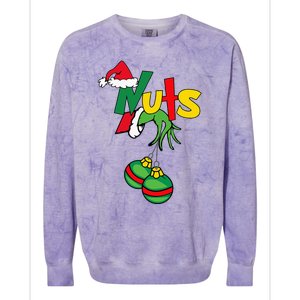 Chest Nuts Matching Chestnuts Funny Christmas Couples Nuts Colorblast Crewneck Sweatshirt