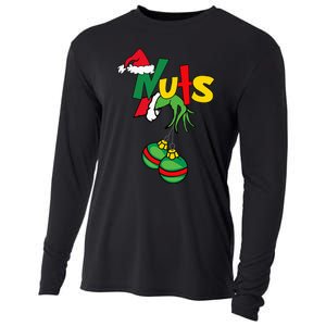 Chest Nuts Matching Chestnuts Funny Christmas Couples Nuts Cooling Performance Long Sleeve Crew