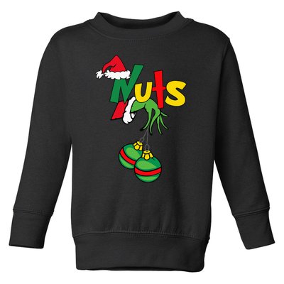 Chest Nuts Matching Chestnuts Funny Christmas Couples Nuts Toddler Sweatshirt