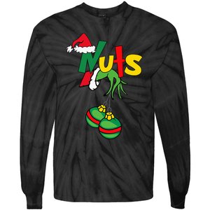 Chest Nuts Matching Chestnuts Funny Christmas Couples Nuts Tie-Dye Long Sleeve Shirt