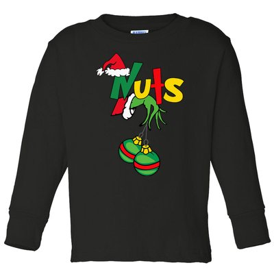 Chest Nuts Matching Chestnuts Funny Christmas Couples Nuts Toddler Long Sleeve Shirt