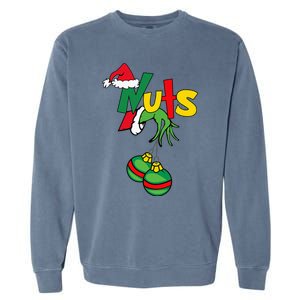 Chest Nuts Matching Chestnuts Funny Christmas Couples Nuts Garment-Dyed Sweatshirt