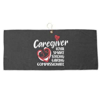 Caregiver Nurses Medical Love Caregiver Appreciation Day Large Microfiber Waffle Golf Towel