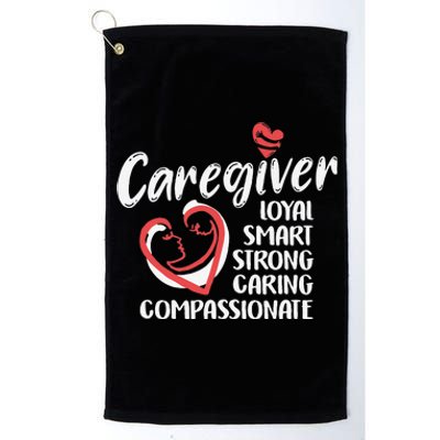 Caregiver Nurses Medical Love Caregiver Appreciation Day Platinum Collection Golf Towel