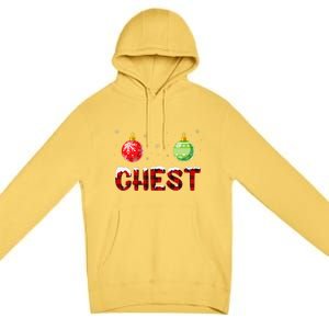 Chest Nuts Matching Chestnuts Funny Christmas Couples Chest Premium Pullover Hoodie