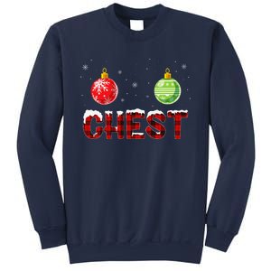 Chest Nuts Matching Chestnuts Funny Christmas Couples Chest Sweatshirt