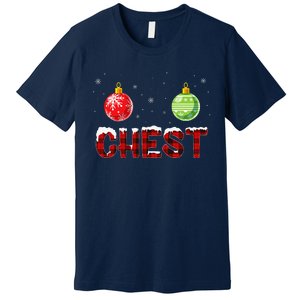 Chest Nuts Matching Chestnuts Funny Christmas Couples Chest Premium T-Shirt