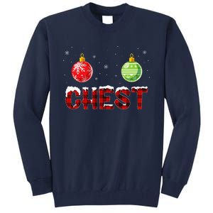 Chest Nuts Matching Chestnuts Funny Christmas Couples Chest Tall Sweatshirt