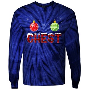 Chest Nuts Matching Chestnuts Funny Christmas Couples Chest Tie-Dye Long Sleeve Shirt