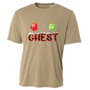 Chest Nuts Matching Chestnuts Funny Christmas Couples Chest Cooling Performance Crew T-Shirt