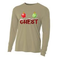 Chest Nuts Matching Chestnuts Funny Christmas Couples Chest Cooling Performance Long Sleeve Crew