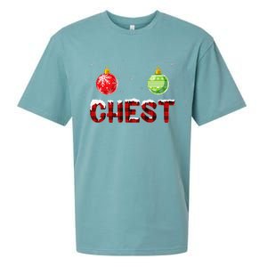 Chest Nuts Matching Chestnuts Funny Christmas Couples Chest Sueded Cloud Jersey T-Shirt