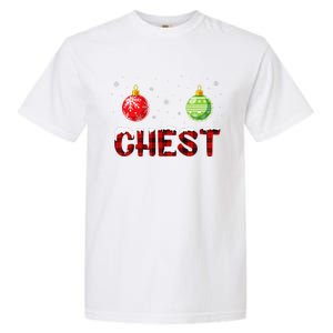 Chest Nuts Matching Chestnuts Funny Christmas Couples Chest Garment-Dyed Heavyweight T-Shirt