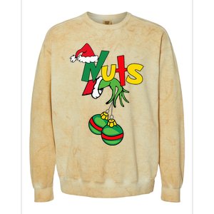 Chest Nuts Matching Chestnuts Funny Christmas Couples Nuts Colorblast Crewneck Sweatshirt