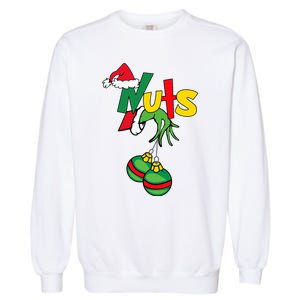 Chest Nuts Matching Chestnuts Funny Christmas Couples Nuts Garment-Dyed Sweatshirt