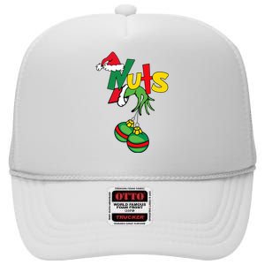 Chest Nuts Matching Chestnuts Funny Christmas Couples Nuts High Crown Mesh Back Trucker Hat