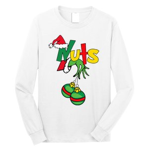 Chest Nuts Matching Chestnuts Funny Christmas Couples Nuts Long Sleeve Shirt