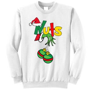 Chest Nuts Matching Chestnuts Funny Christmas Couples Nuts Sweatshirt