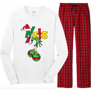 Chest Nuts Matching Chestnuts Funny Christmas Couples Nuts Long Sleeve Pajama Set