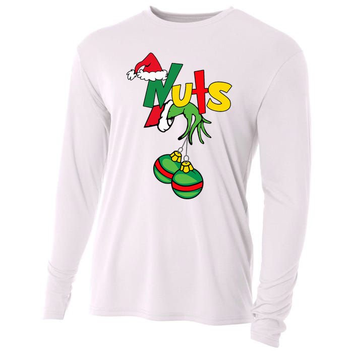 Chest Nuts Matching Chestnuts Funny Christmas Couples Nuts Cooling Performance Long Sleeve Crew