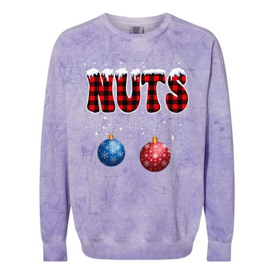 Chest Nuts Matching Chestnuts Funny Christmas Couples Nuts Colorblast Crewneck Sweatshirt